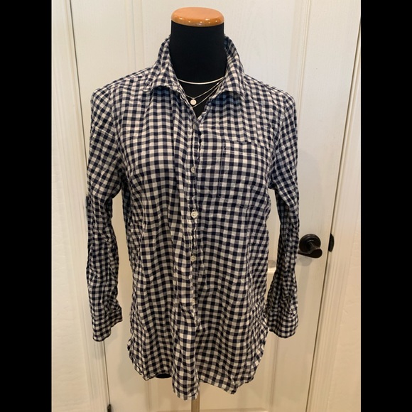 Old Navy Gingham button blouse Size L - Picture 1 of 4